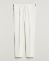 Oscar Jacobson Delon Brushed Cotton Trousers White