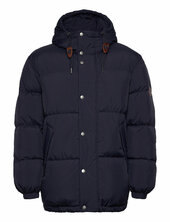 Winter Down Puffer Vuorillinen Takki Topattu Takki Navy Gant