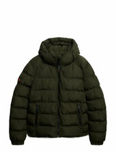 Hooded Sports Puffer Jacket Vuorillinen Takki Topattu Takki Khaki Green Superdry