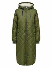 Onlnewsandy Quilt Coat Cc Otw Topattu Pitkä Takki Khaki Green Only