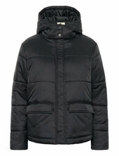 Crgaiagro Short Jacket Vuorillinen Takki Topattu Takki Black Cream