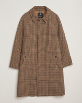 Gloverall Harris Tweed Mac Coat Brown