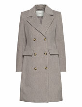 Rwtova Ls Coat Villakangastakki Pitkä Takki Beige Rosemunde