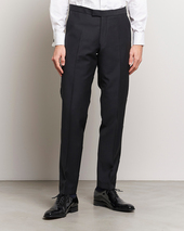 Oscar Jacobson Denz Straight Wool Tuxedo Trousers Black