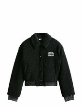 Tjw Teddy Varsity Bomber Bombertakki Black Tommy Jeans
