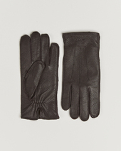 Gant Cashmere Lined Leather Glove Deep Brown
