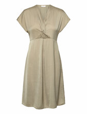 Bitoiw Dress Polvipituinen Mekko Beige Inwear