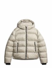 Hooded Luxe Sports Puffer Vuorillinen Takki Topattu Takki Cream Superdry