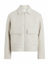 Textured Wool Jacket Villakangastakki Beige Calvin Klein Jeans