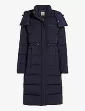 Mw Padded Rec Nylon Coat Topattu Pitkä Takki Navy Calvin Klein