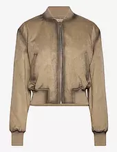 Worn Leather-effect Bomber Jacket Bombertakki Brown Mango