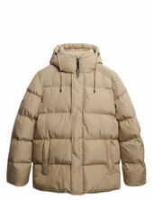 Hooded 5 Baffle Sports Puffer Vuorillinen Takki Topattu Takki Beige Superdry