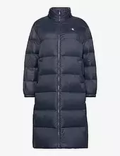 Essential Midweight Long Puffer Topattu Pitkä Takki Navy Calvin Klein Jeans