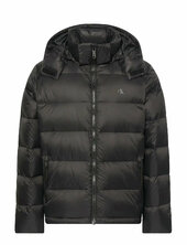 Ls Nylon Zip Off Hood Down Puffe Vuorillinen Takki Topattu Takki Black Calvin Klein Jeans