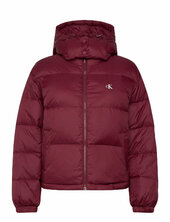 Essential Midweight Puffer Jacke Vuorillinen Takki Topattu Takki Burgundy Calvin Klein Jeans