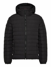 Hooded Fuji Padded Jacket Vuorillinen Takki Topattu Takki Black Superdry