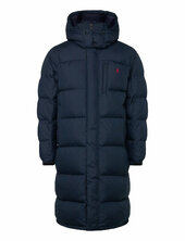 Recycled Polyester-grhm Lng Jk Vuorillinen Takki Topattu Takki Navy Polo Ralph Lauren