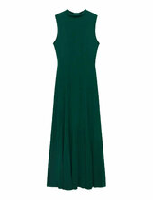 Godet Dress With A Perkins Collar Polvipituinen Mekko Green Mango
