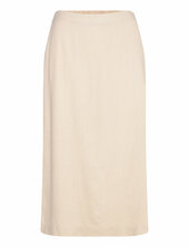 Vmmymilo Hw 7/8 Skirt Wvn Ga Polvipituinen Hame Beige Vero Moda