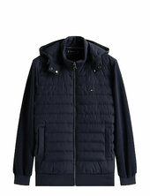 Mix Media Hooded Zip Through Tikkitakki Navy Tommy Hilfiger