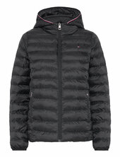 Lw Padded Global Stripe Jacket Vuorillinen Takki Topattu Takki Black Tommy Hilfiger