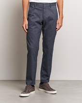Nn07 Theo Brushed Cotton Trousers Navy Blue