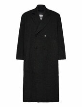 Woolblend Coat Villakangastakki Pitkä Takki Grey Weekday