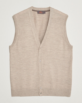 Morris Merino Slipover Vest Khaki