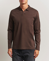 Nn07 Paul Mercerized Long Sleeve Polo Demitasse Brown