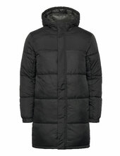 Jcounion Long Puffer Jacket Sn Vuorillinen Takki Topattu Takki Black Jack & J S