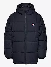 Hooded Jacket Vuorillinen Takki Topattu Takki Navy Champion
