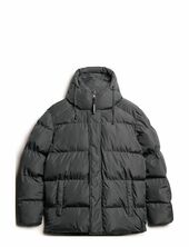 Hooded 5 Baffle Sports Puffer Villakangastakki Pitkä Takki Grey Superdry