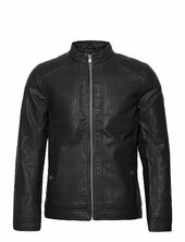 Fake Leather Jacket Nahkatakki Black Tom Tailor