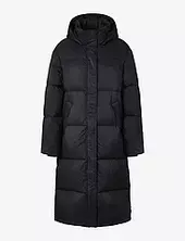 Eden Long Down Parka Topattu Pitkä Takki Black Lexington Clothing
