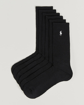 Polo Ralph Lauren 6-pack Cotton Crew Socks Black