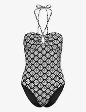 Monogram Print Swimsuit Uimapuku Uima-asut Black Gant