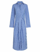 Soft Co Knot Ls Shirt Dress Polvipituinen Mekko Blue Tommy Hilfiger
