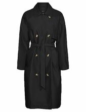 Vmdoreensoffy Long Trenchcoat Ent Trenssi Takki Black Vero Moda