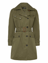 Belted Cotton Twill Trench Coat Trenssi Takki Brown Lauren Ralph Lauren