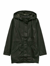 Vmmalou Coated Jacket Noos Ohut Pitkä Takki Black Vero Moda