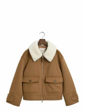 Wool Blend Flight Jacket Villakangastakki Brown Gant