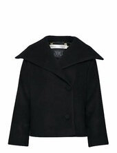 Perryiw Short Coat R Villakangastakki Black Inwear