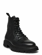 Tatum Leather Lace-up Boot Nyörisaappaat Black Les Deux