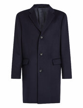 Fine Wool Blend Coat Villakangastakki Pitkä Takki Navy Calvin Klein