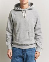 Nudie Jeans Gunde Logo Hoodie Grey Melange