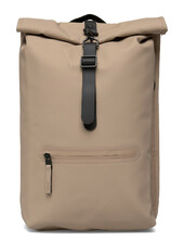 Rolltop Rucksack W3 Reppu Laukku Beige Rains