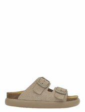 Sl Noelle Chunky Suede Dark Beige Matalapohjaiset Sandaalit Beige Scholl