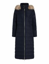 Heritage Down Tyra Maxi With Fur Topattu Pitkä Takki Navy Tommy Hilfiger