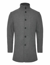 Bs Ontario Slim Fit Coat Villakangastakki Pitkä Takki Grey Bruun & Stengade