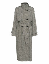 Gzavic Long Coat Villakangastakki Pitkä Takki Grey Gestuz